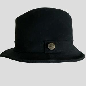 Quiksilver Mens Black Cotton Fedora Style Casual Camp Vacation Hat- Sz-L/XL